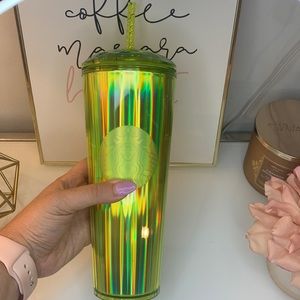 Starbucks Summer 2023 Lime Green Kaleidoscope Dome Tumbler NWT